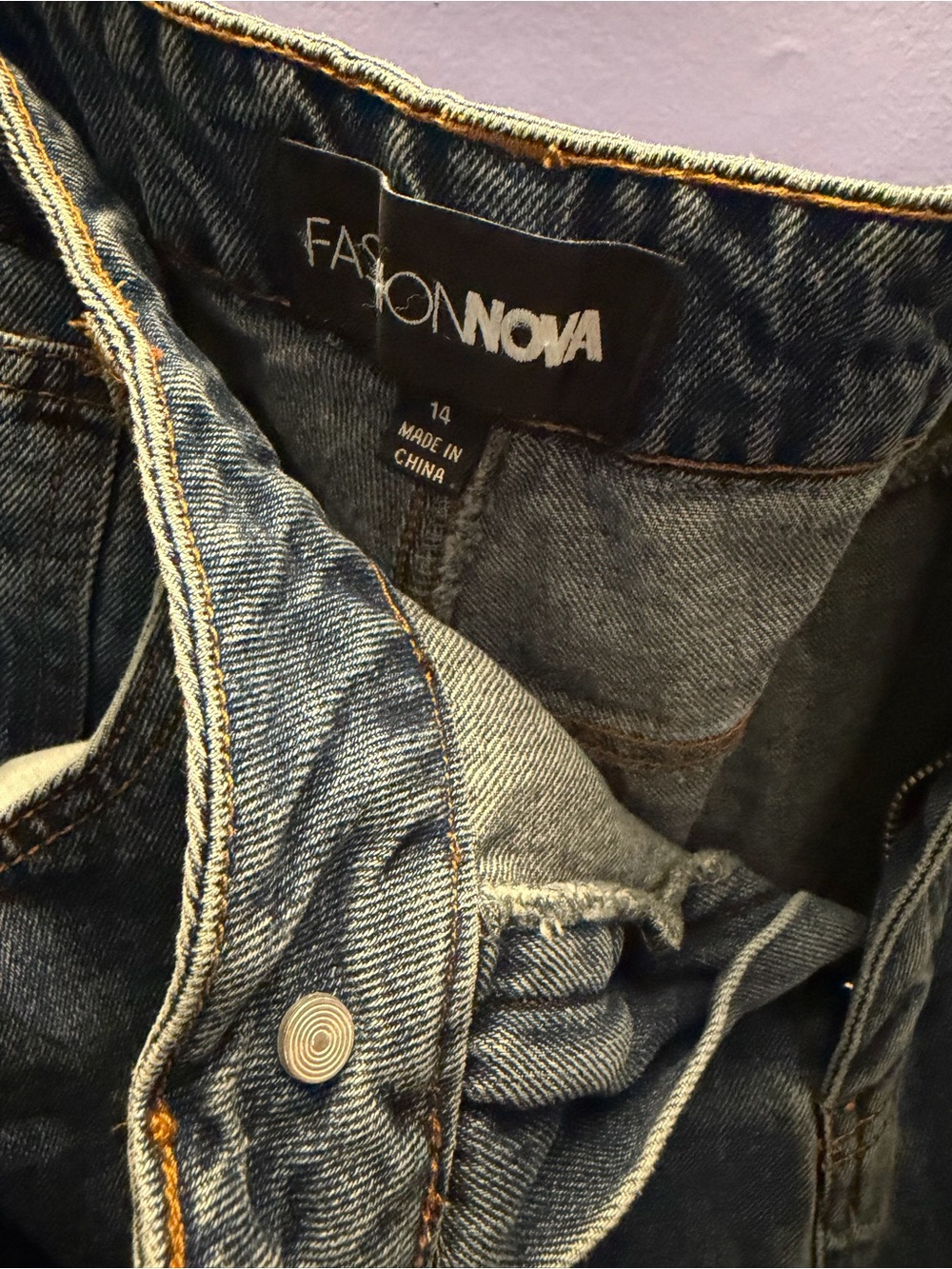Fashion Nova Washed Blue Denim jeans - Picture 2 of 3